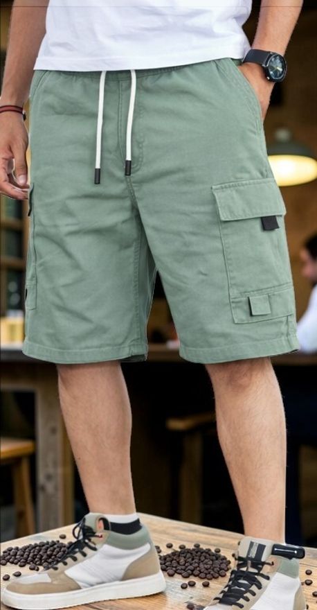 jbve Solid Men Light Green Casual Shorts-picture-33