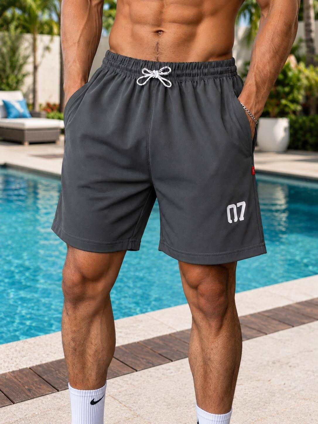 noddier Solid, Graphic Print Men Grey Gym Shorts, Sports Shorts, Basic Shorts, Night Shorts, Running Shorts-picture-22