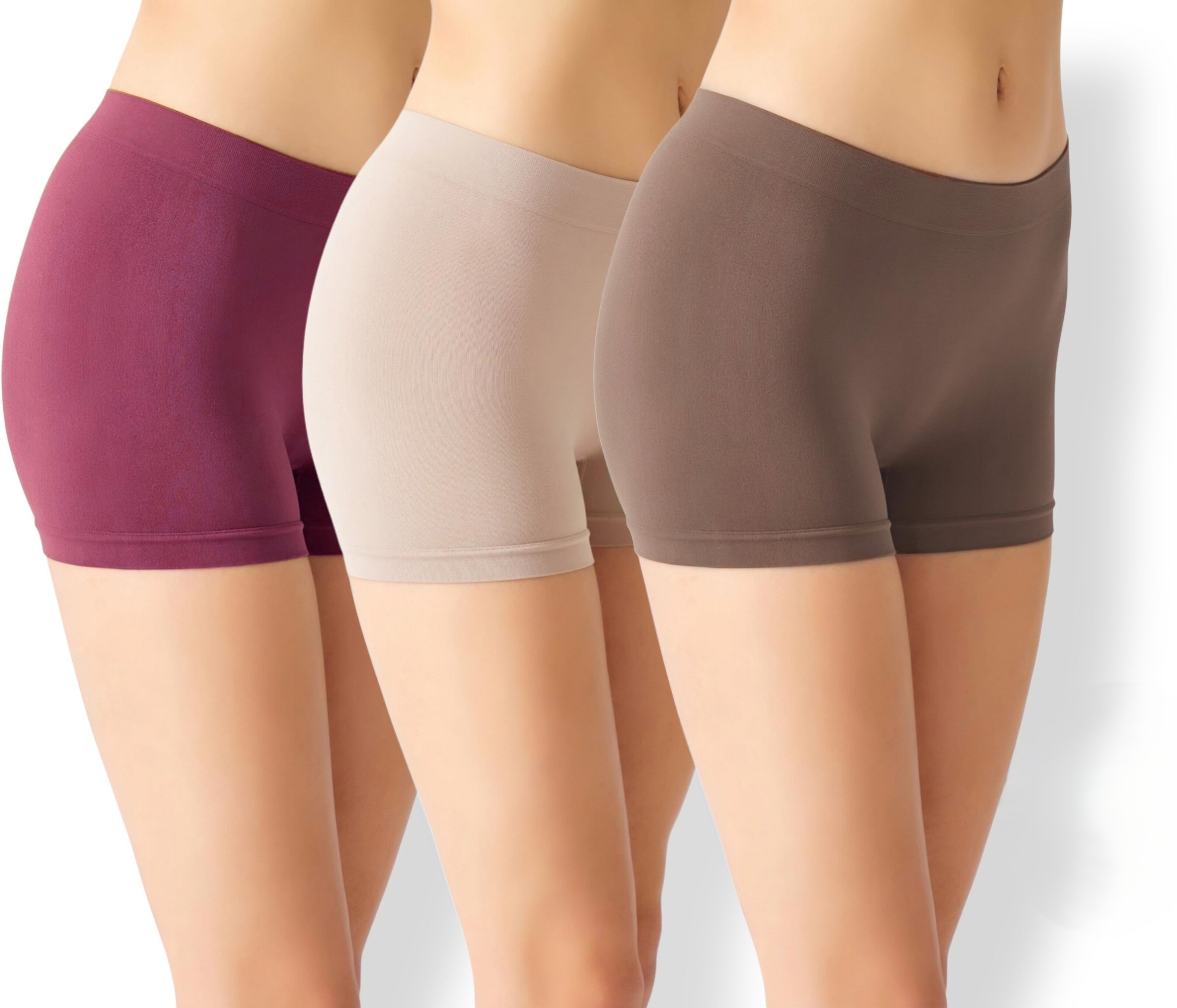 da creations Pack of 3 Solid Women Multicolor Boxer Shorts-picture-12