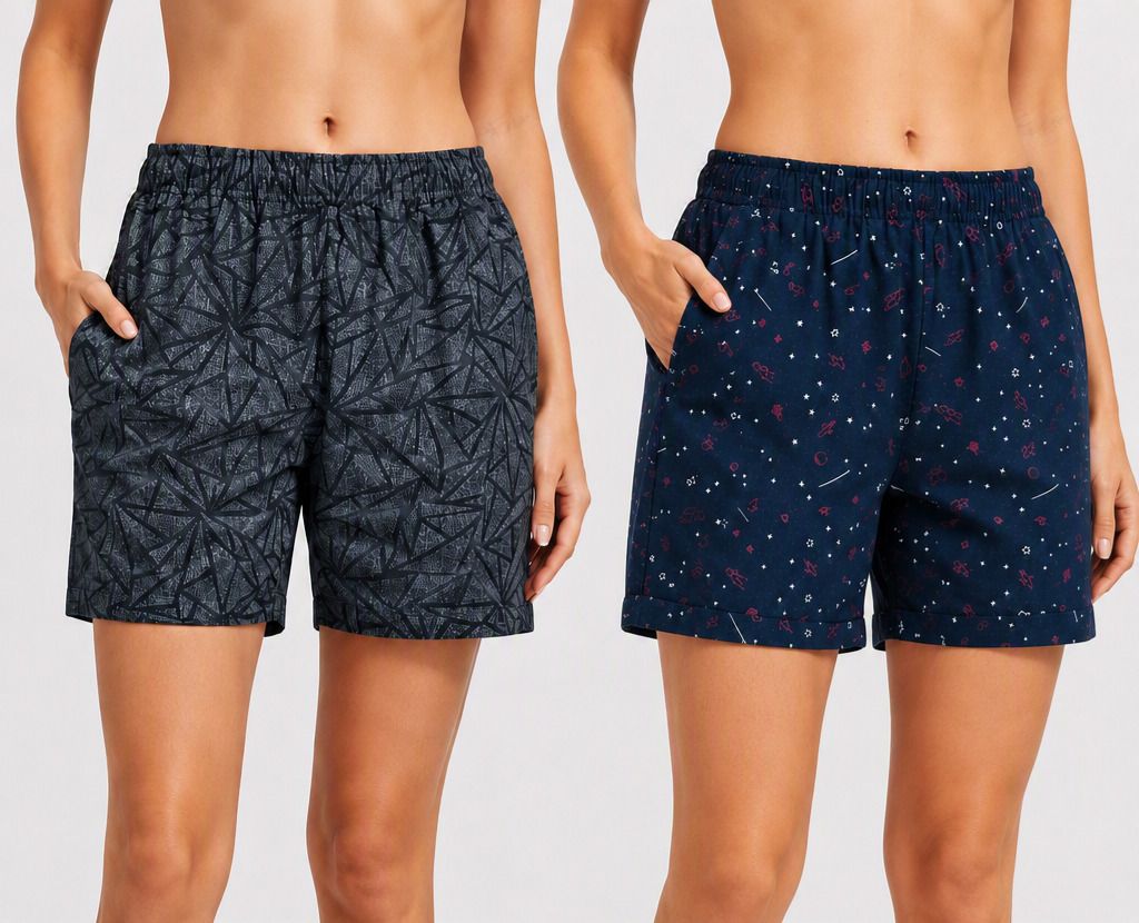 veliqaa Printed Women Silver, Blue Boxer Shorts-picture-10