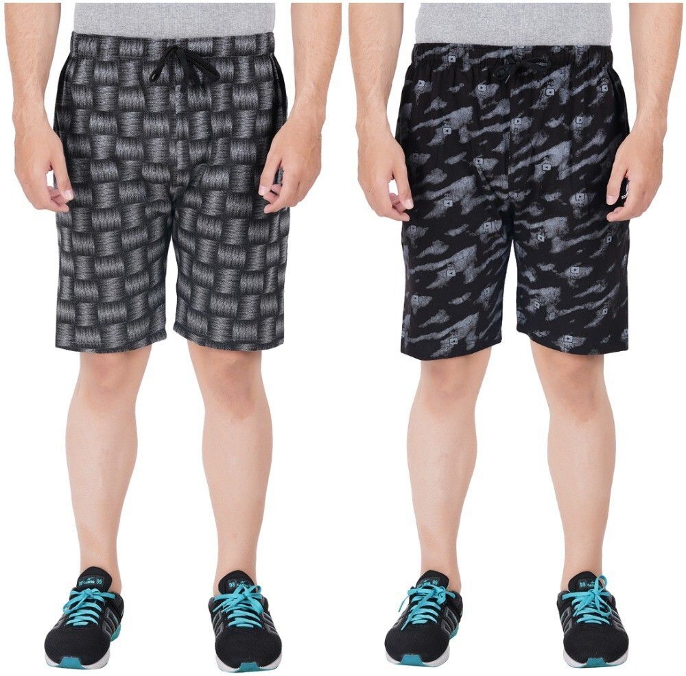 feel track Pack of 2 Printed Men Multicolor Regular Shorts-picture-23