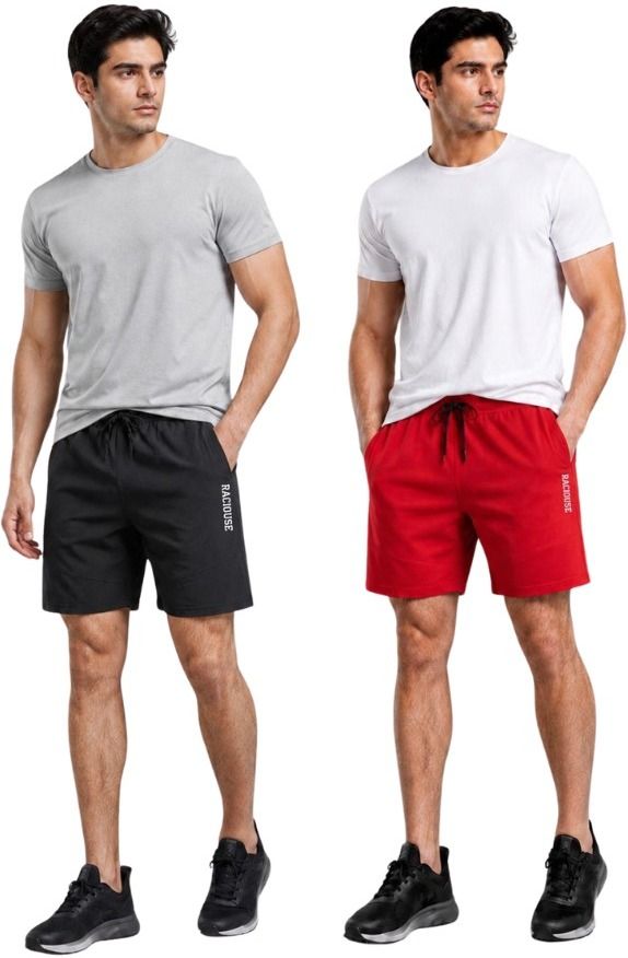 raciouse Solid Men Dark Blue, Dark Green Gym Shorts, Sports Shorts, Casual Shorts-picture-10