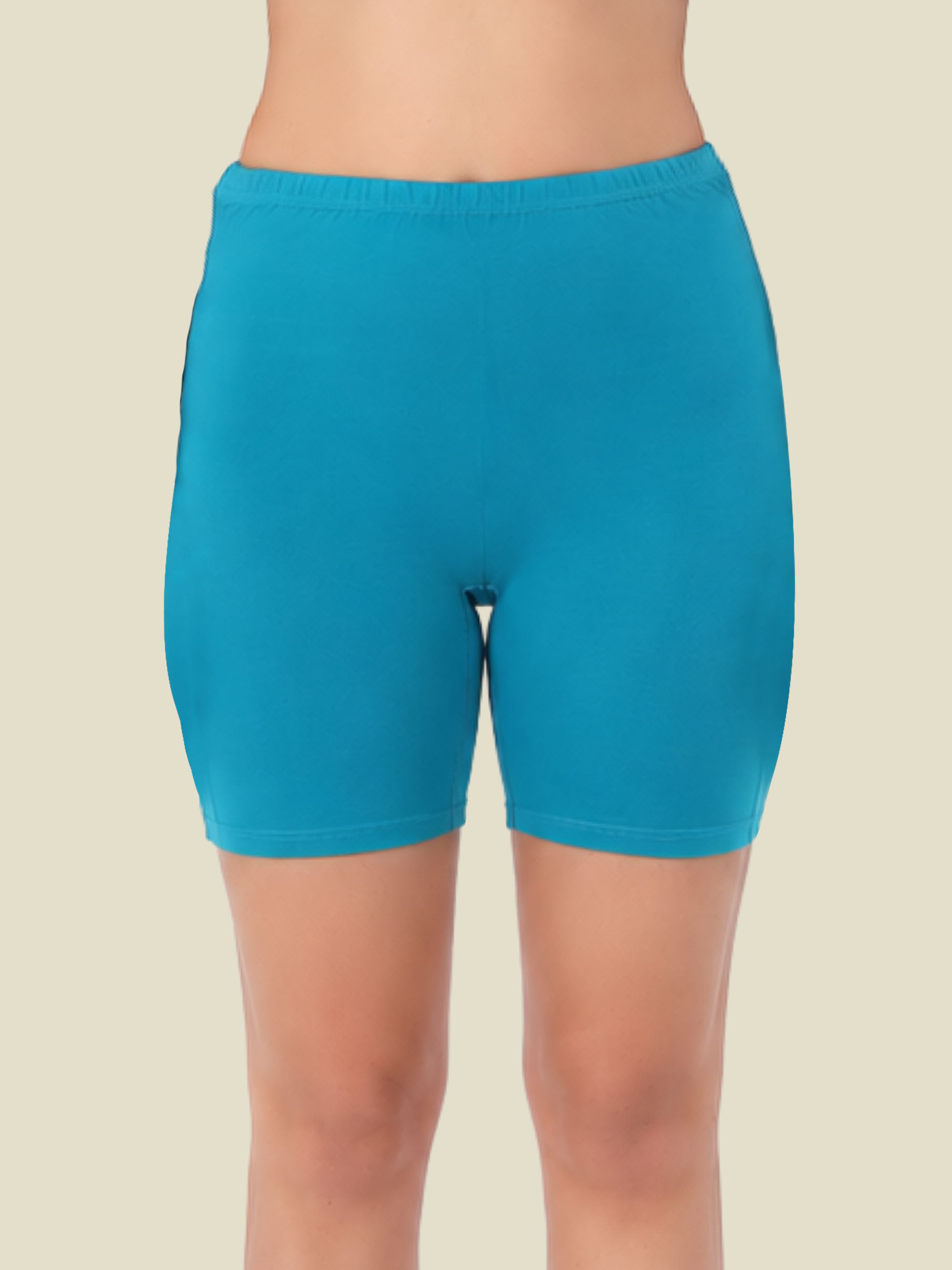 Solid Women Blue Cycling Shorts, Gym Shorts, Night Shorts, Regular Shorts, Running Shorts-image-6