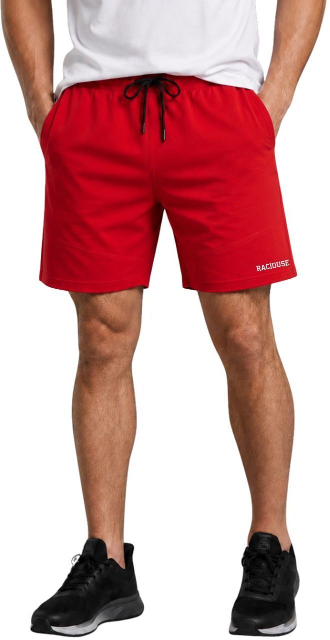 raciouse Solid Men Red Gym Shorts, Sports Shorts, Casual Shorts-picture-7