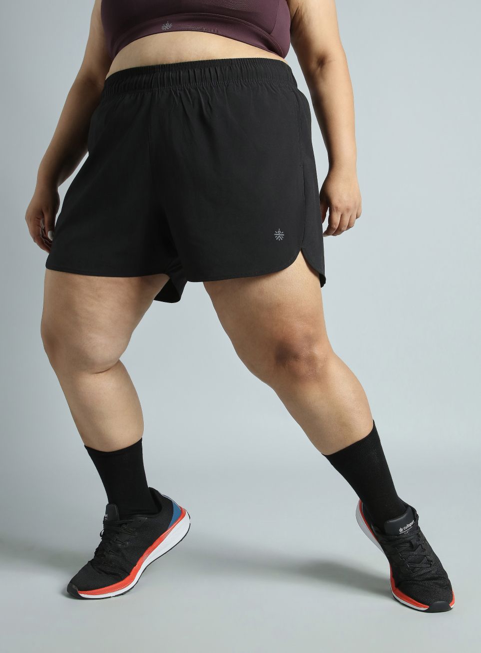 cult Solid Women Black Sports Shorts-picture-13