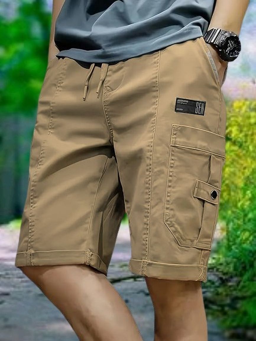 tyrell Solid Men Brown Cargo Shorts-picture-22