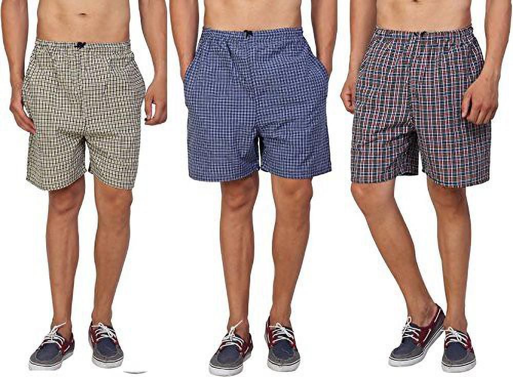 Pack of 3 Checkered Men Multicolor Bermuda Shorts-image-9