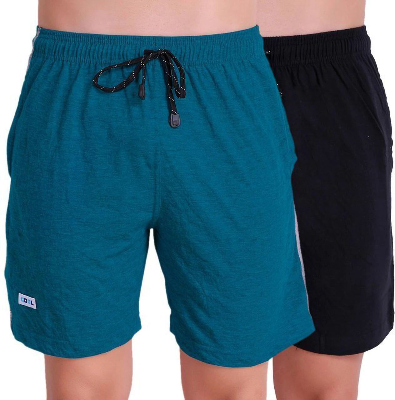 tt Pack of 2 Self Design Men Black, Blue Bermuda Shorts-picture-11
