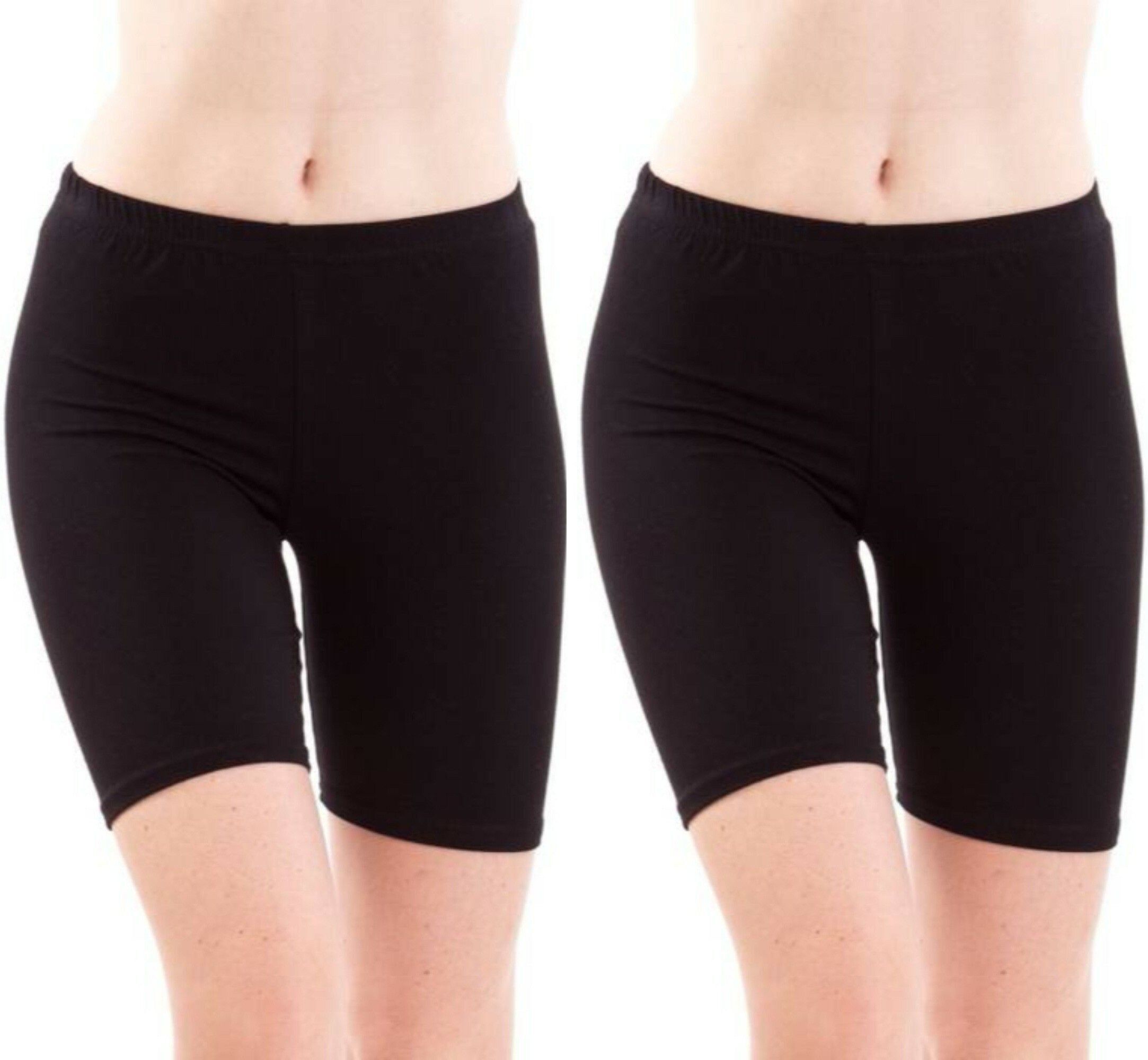 vishwakarm trend Pack of 2 Solid Women Black Cycling Shorts-picture-18