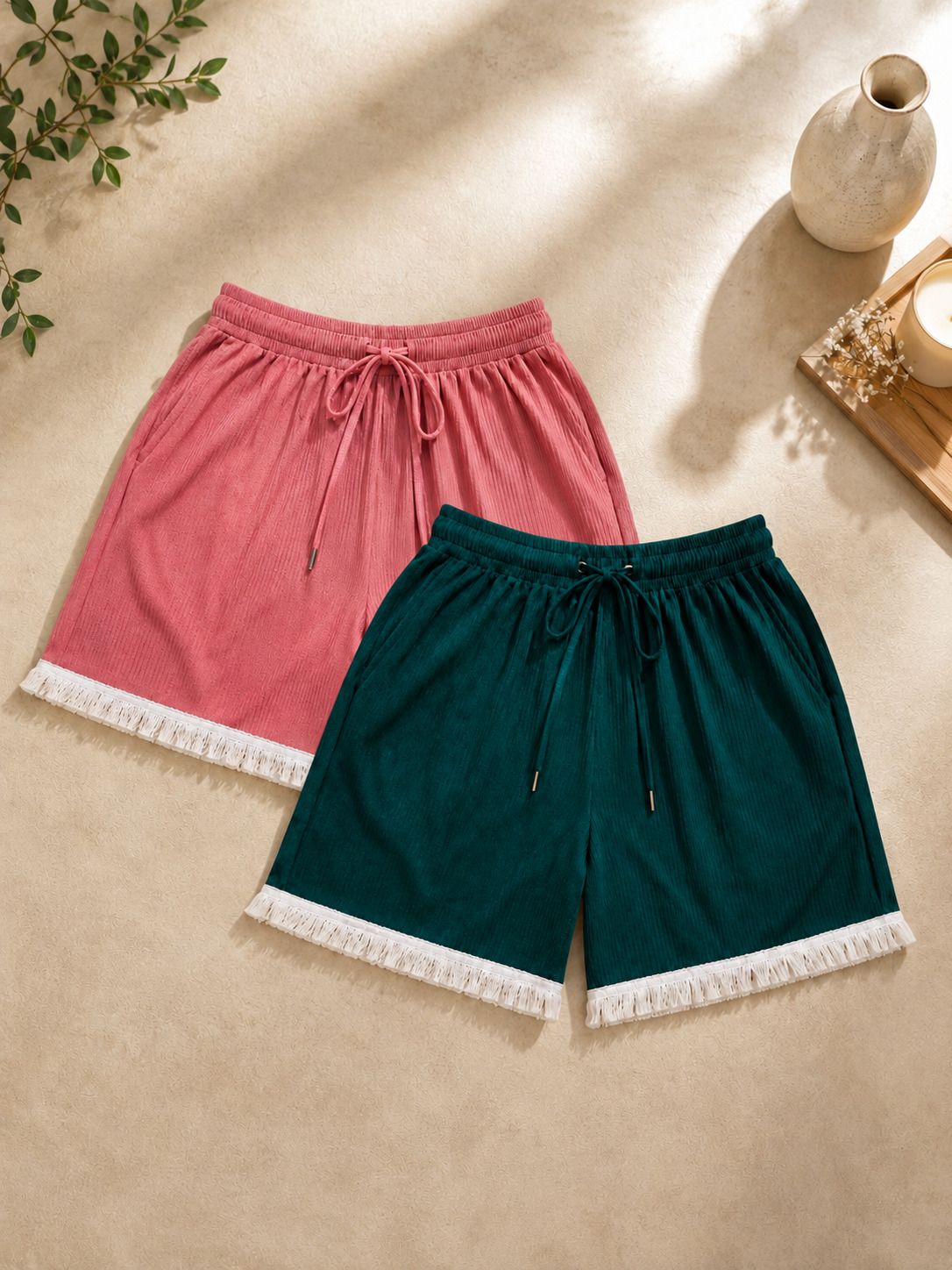 revaenterprise Pack of 2 Printed Women Multicolor Regular Shorts-picture-23