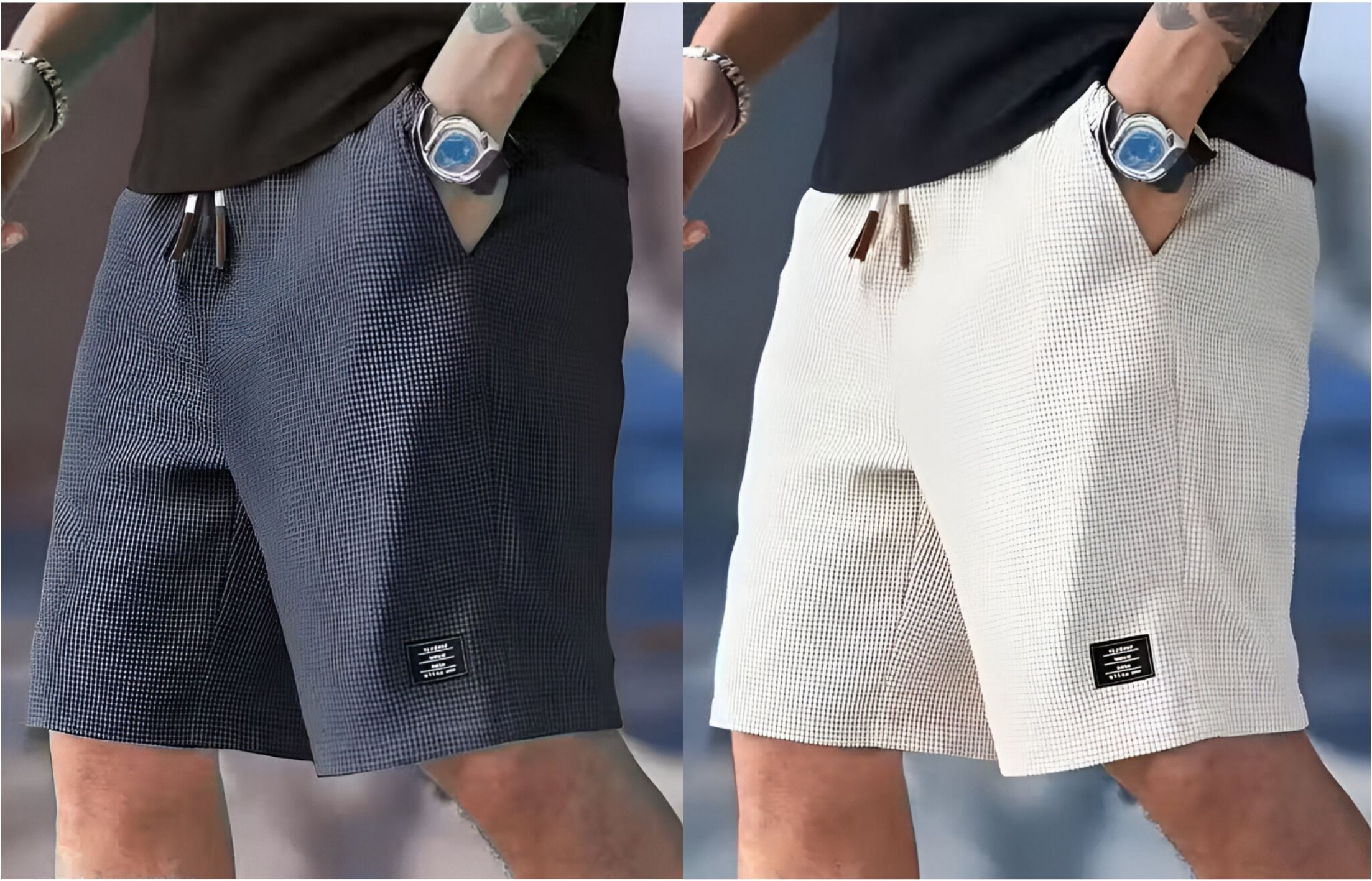 Pack of 2 Self Design Men Grey, White Regular Shorts-image-17