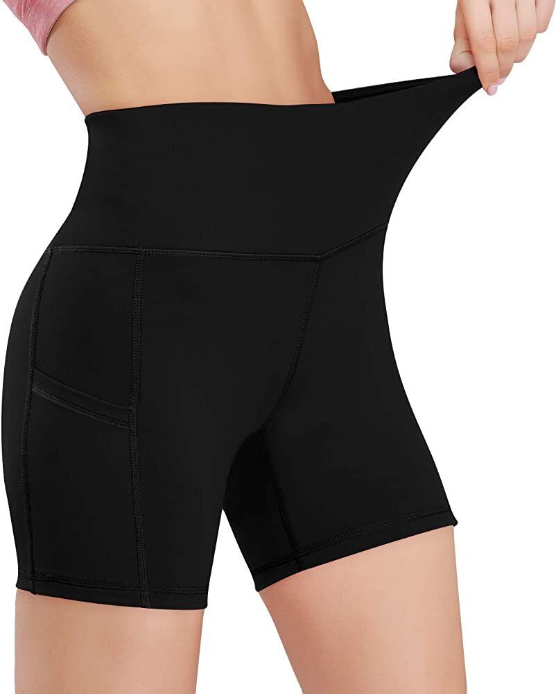 shaperx Solid Women Black Gym Shorts-picture-28