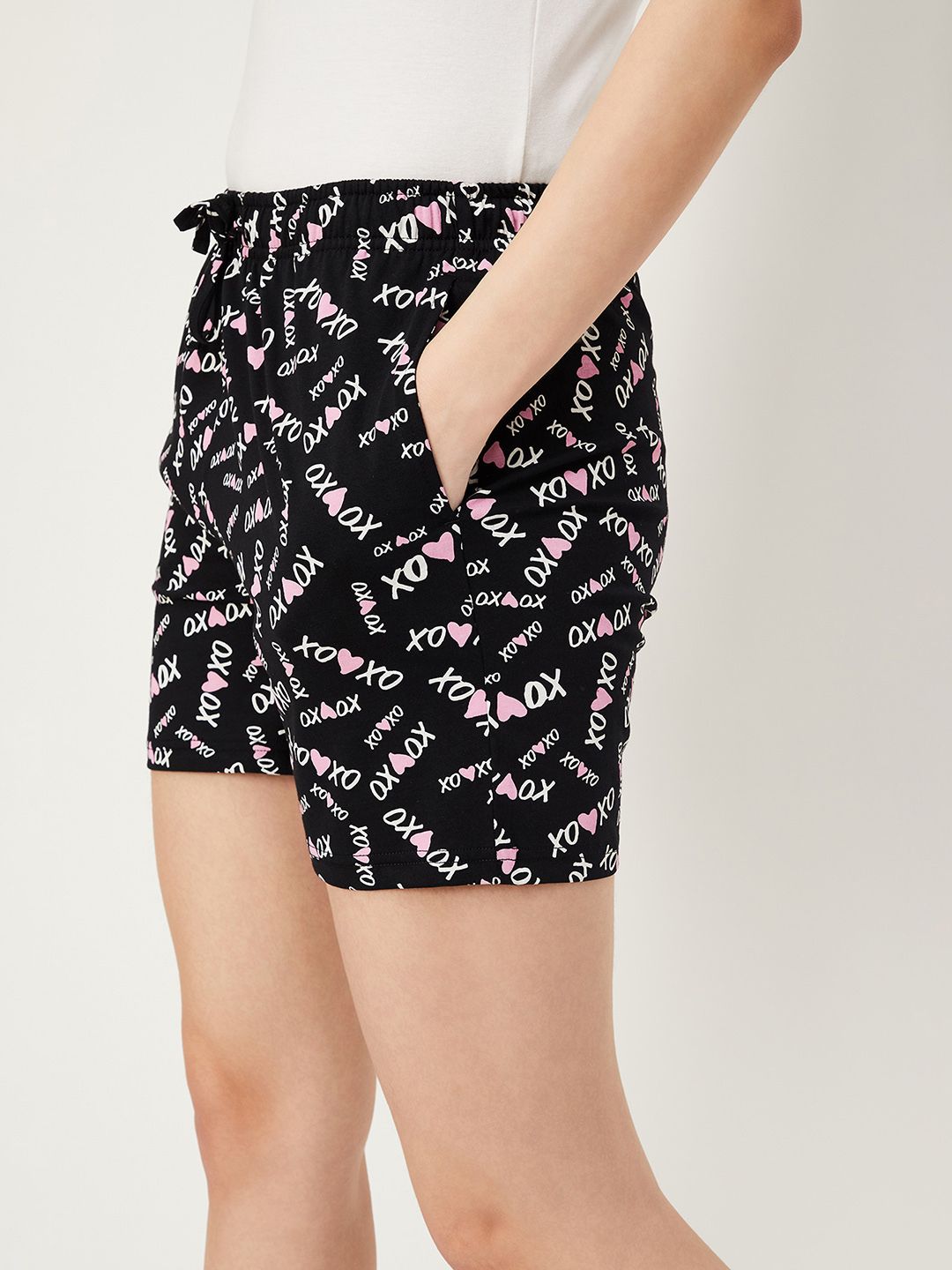 max Printed Women Black Casual Shorts-picture-13