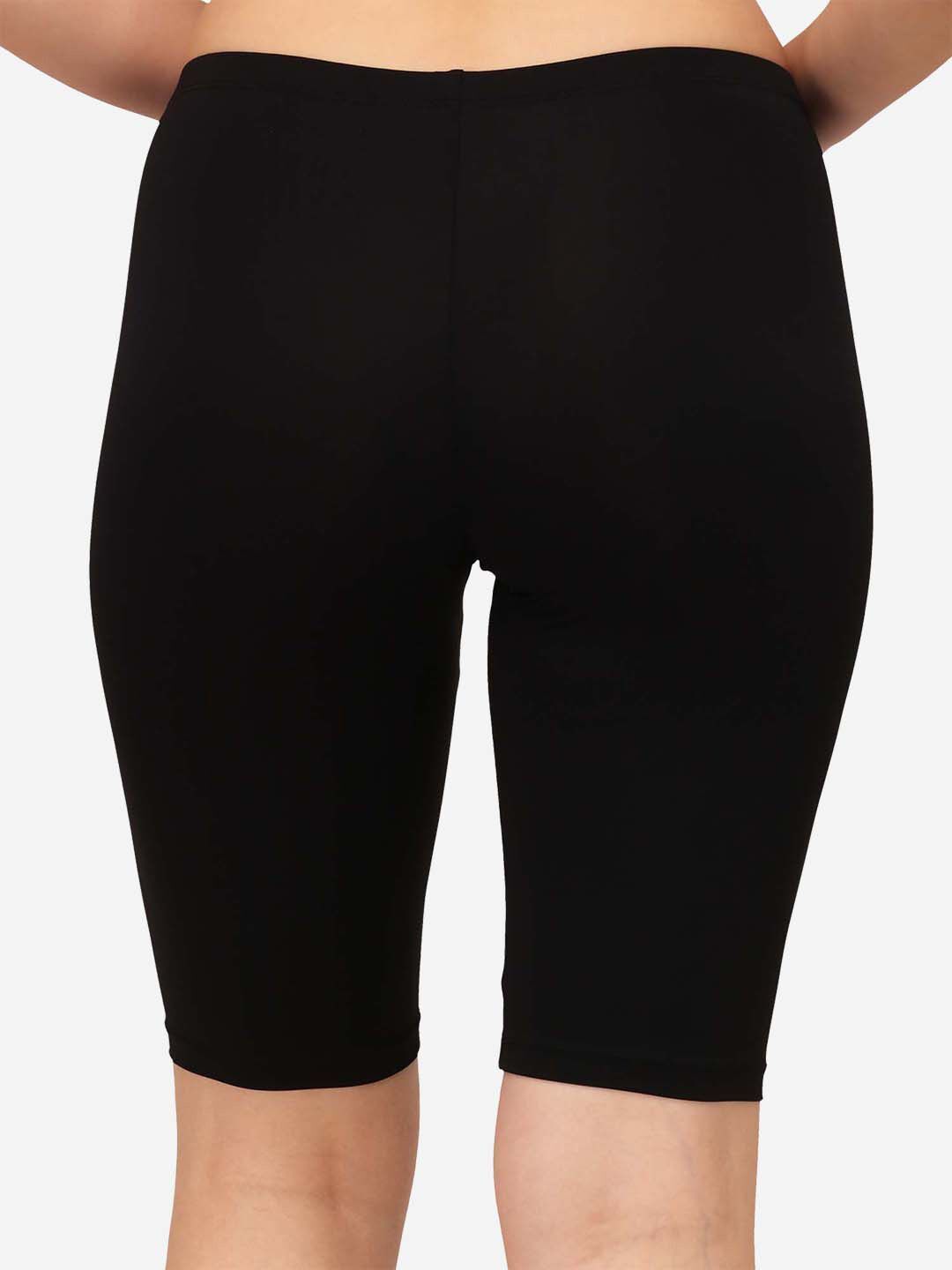 soie Solid Women Black Cycling Shorts-picture-14