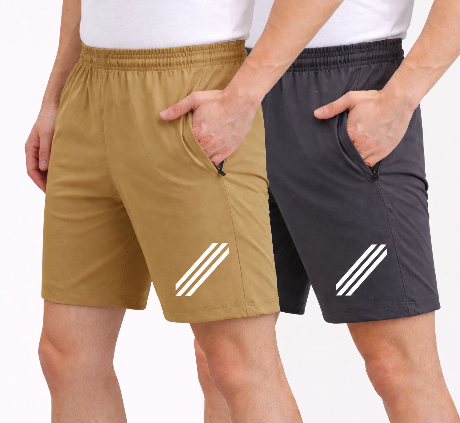 avolt Pack of 2 Solid Men Multicolor Sports Shorts-picture-9