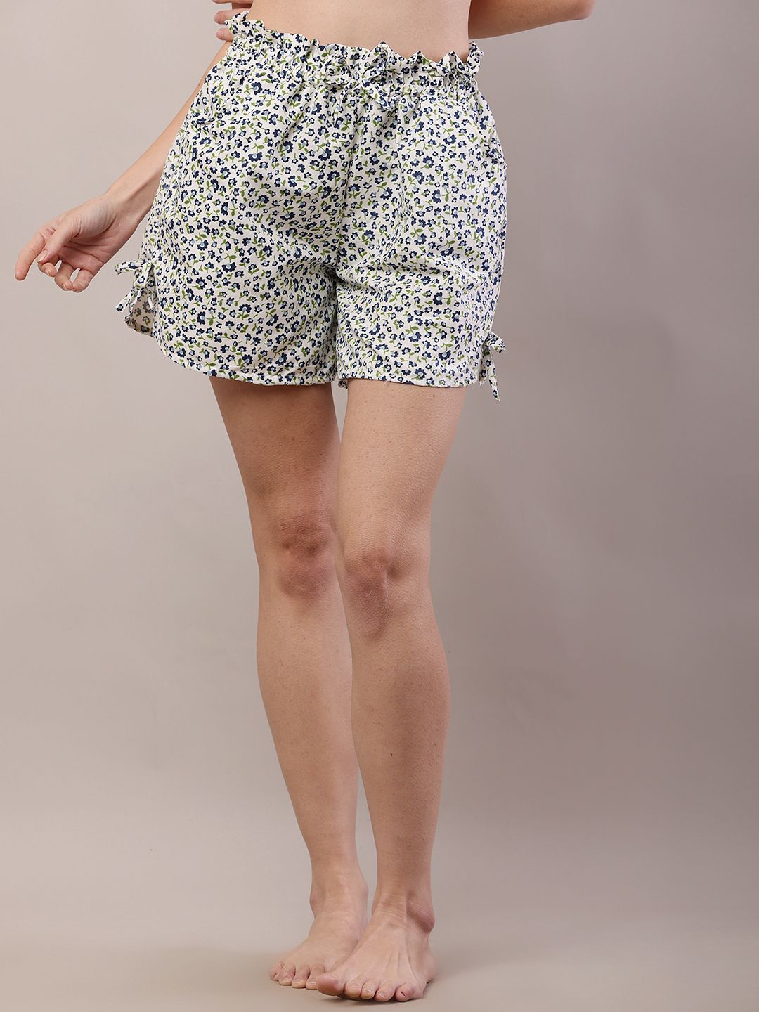 zosic Printed Women Blue Casual Shorts-picture-10