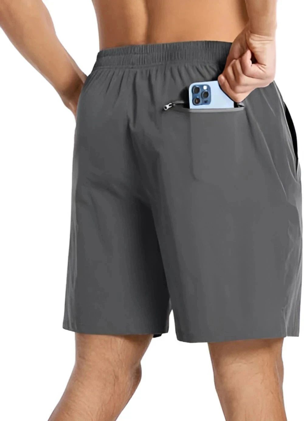 bellwit Solid Men Dark Grey Casual Shorts-picture-26
