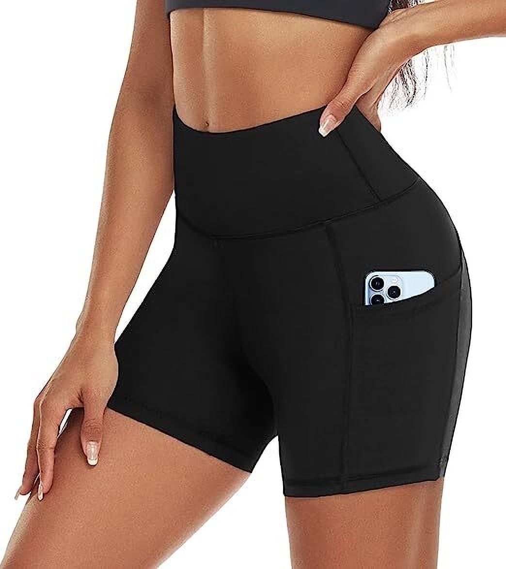shaperx Solid Women Black Gym Shorts-picture-23