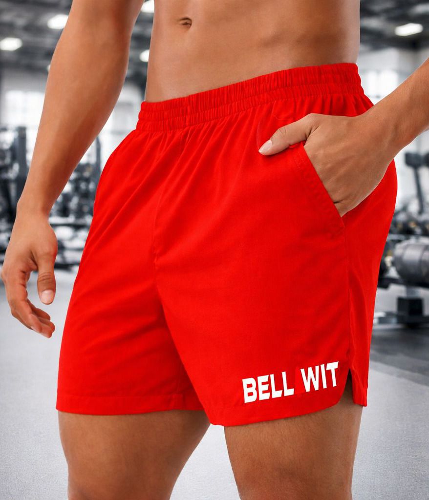 bellwit Solid Men Red Sports Shorts-picture-25