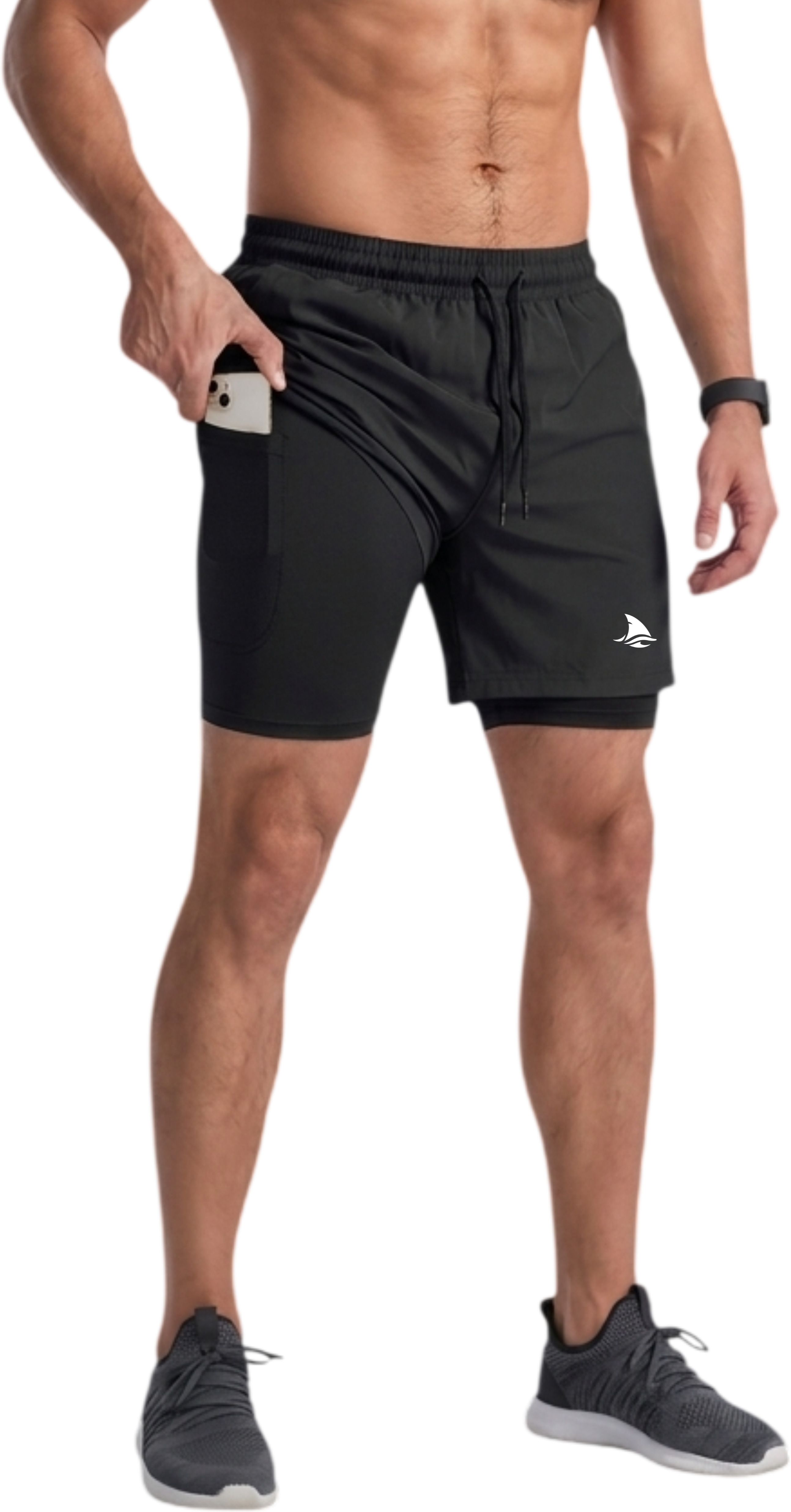 boldshark Solid Men Black Running Shorts, Gym Shorts-picture-14