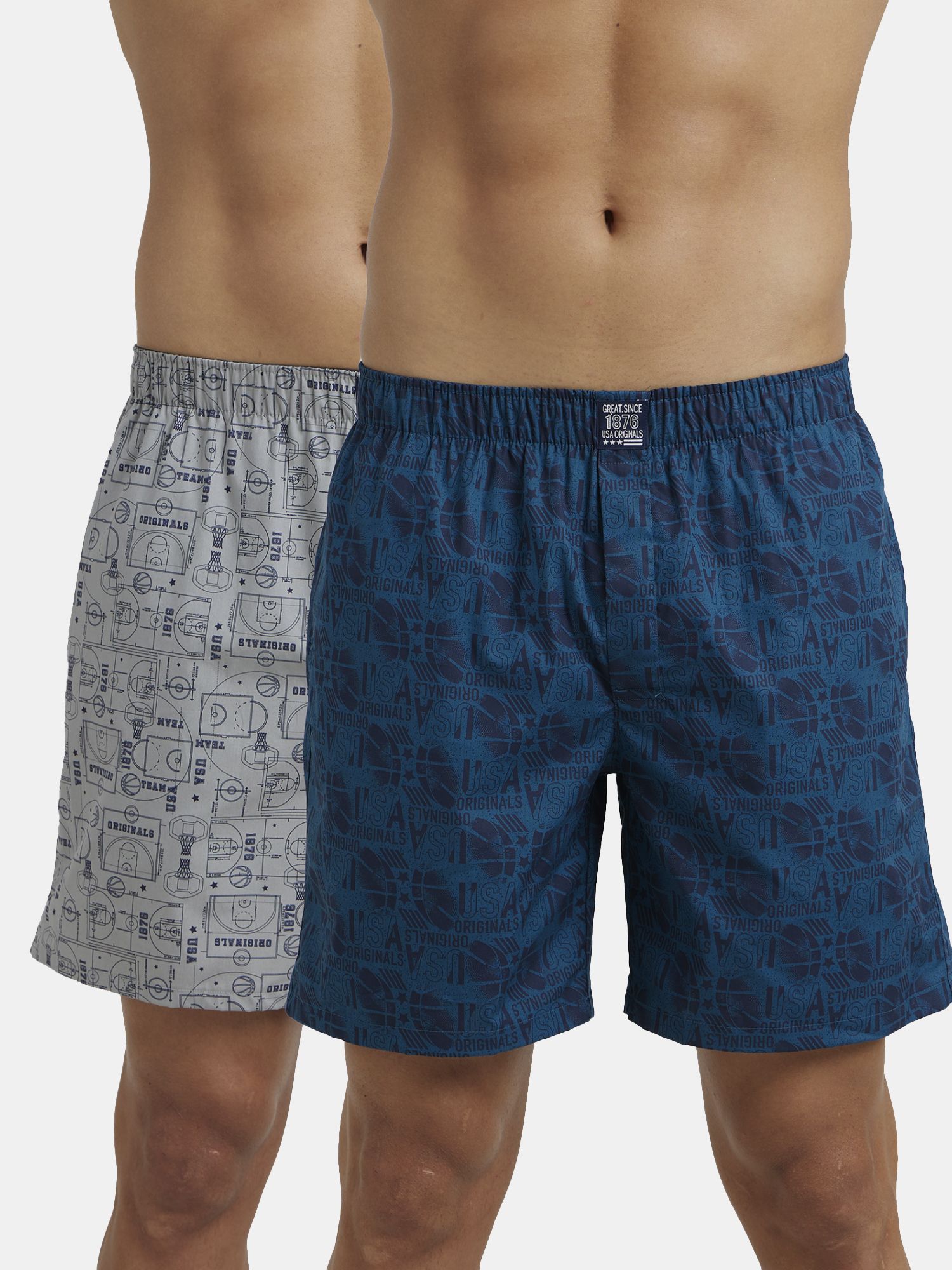 jockey Pack of 2 Printed Men Multicolor Boxer Shorts-picture-22