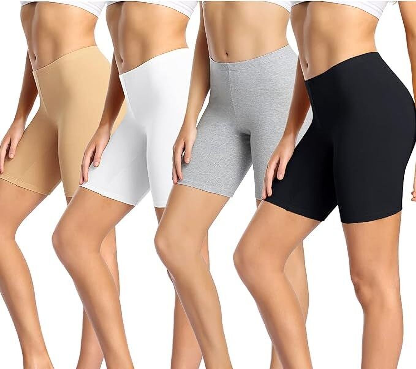 diving deep Pack of 4 Solid Women Multicolor Sports Shorts-picture-14