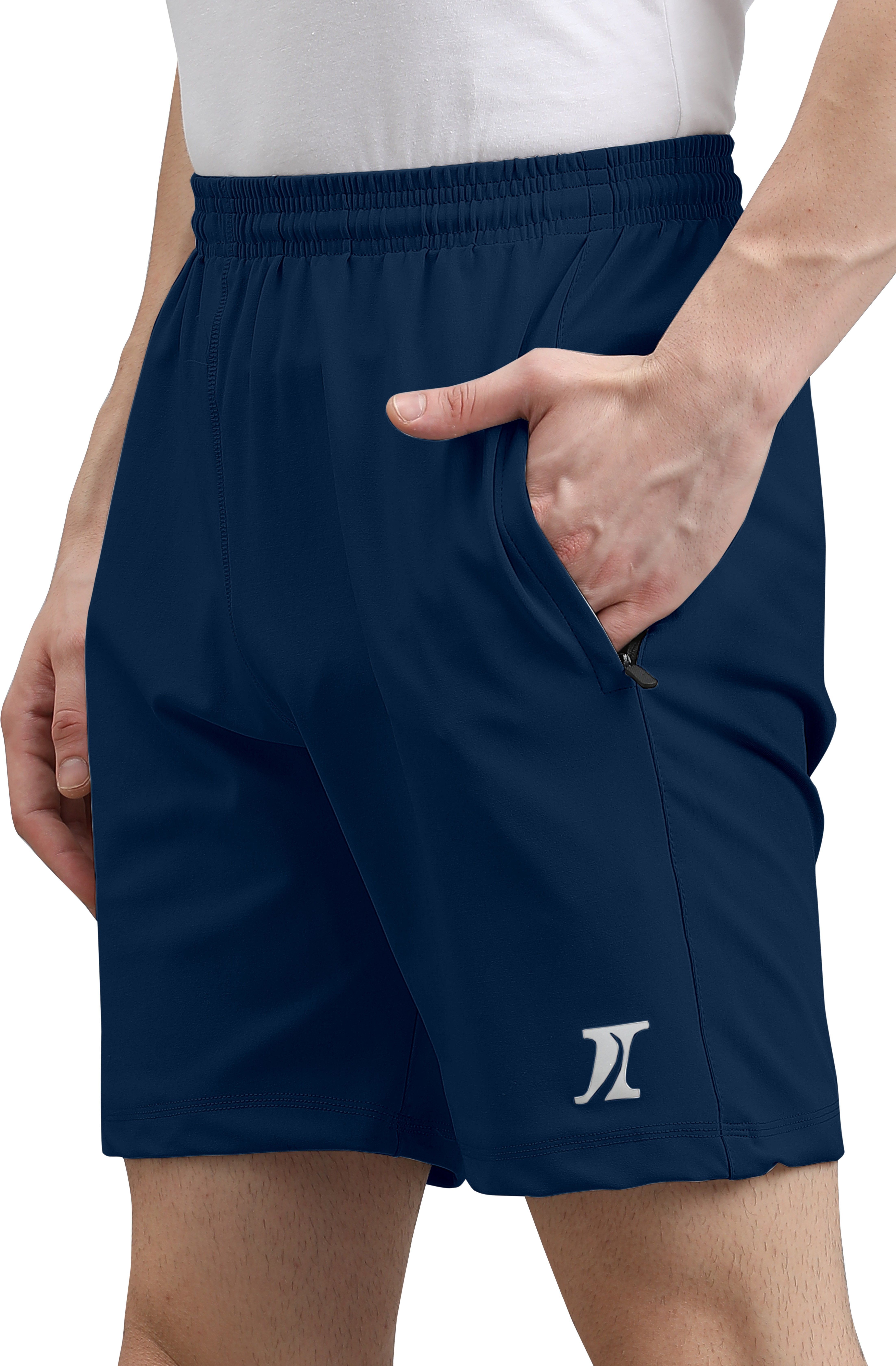indiclub Solid Men Dark Blue Regular Shorts-picture-32