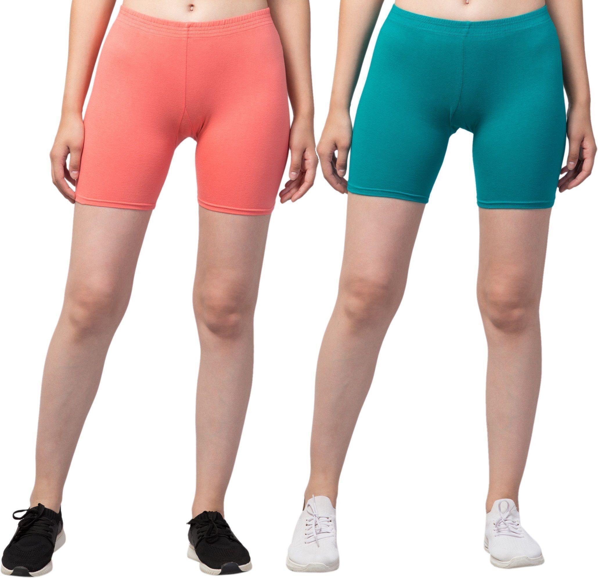 the klowt co Pack of 2 Solid Women Multicolor Regular Shorts-picture-29