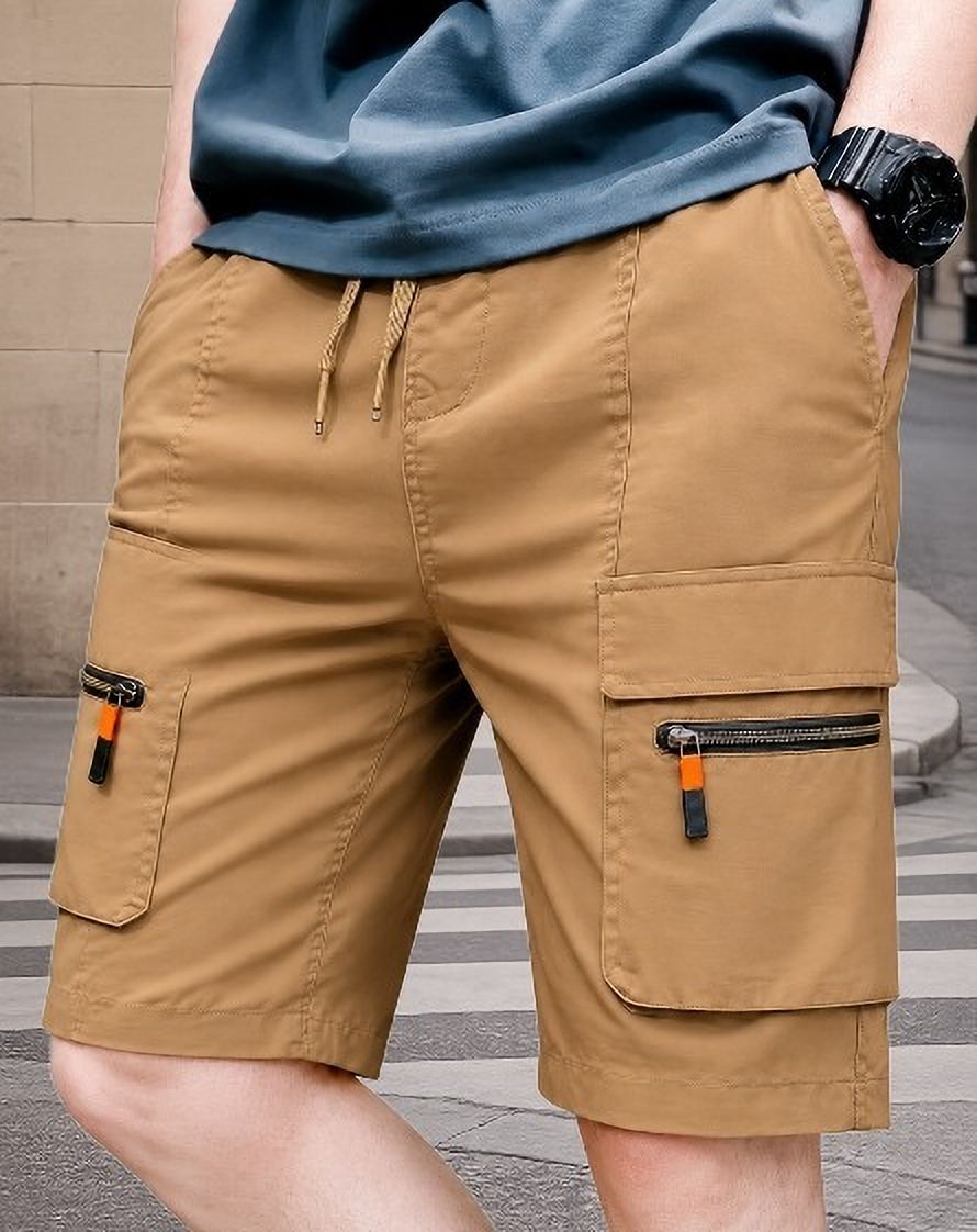 pitzz Solid Men Multicolor Cargo Shorts-picture-32