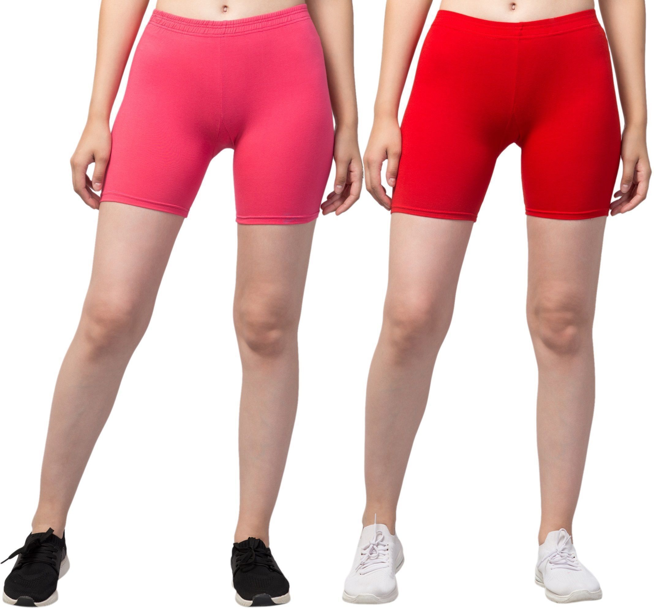 the klowt co Pack of 2 Solid Women Multicolor Regular Shorts-picture-33