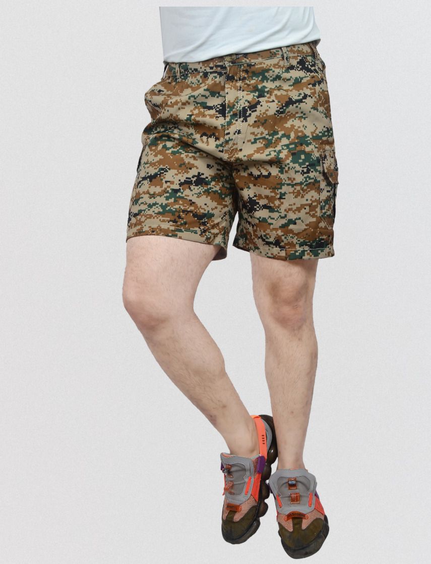 Military Camouflage Men Reversible Multicolor Regular Shorts-image-34