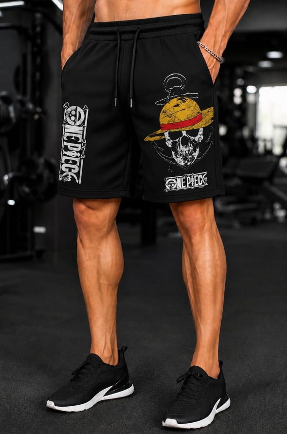 tenrun Printed Men Black Basic Shorts-picture-2