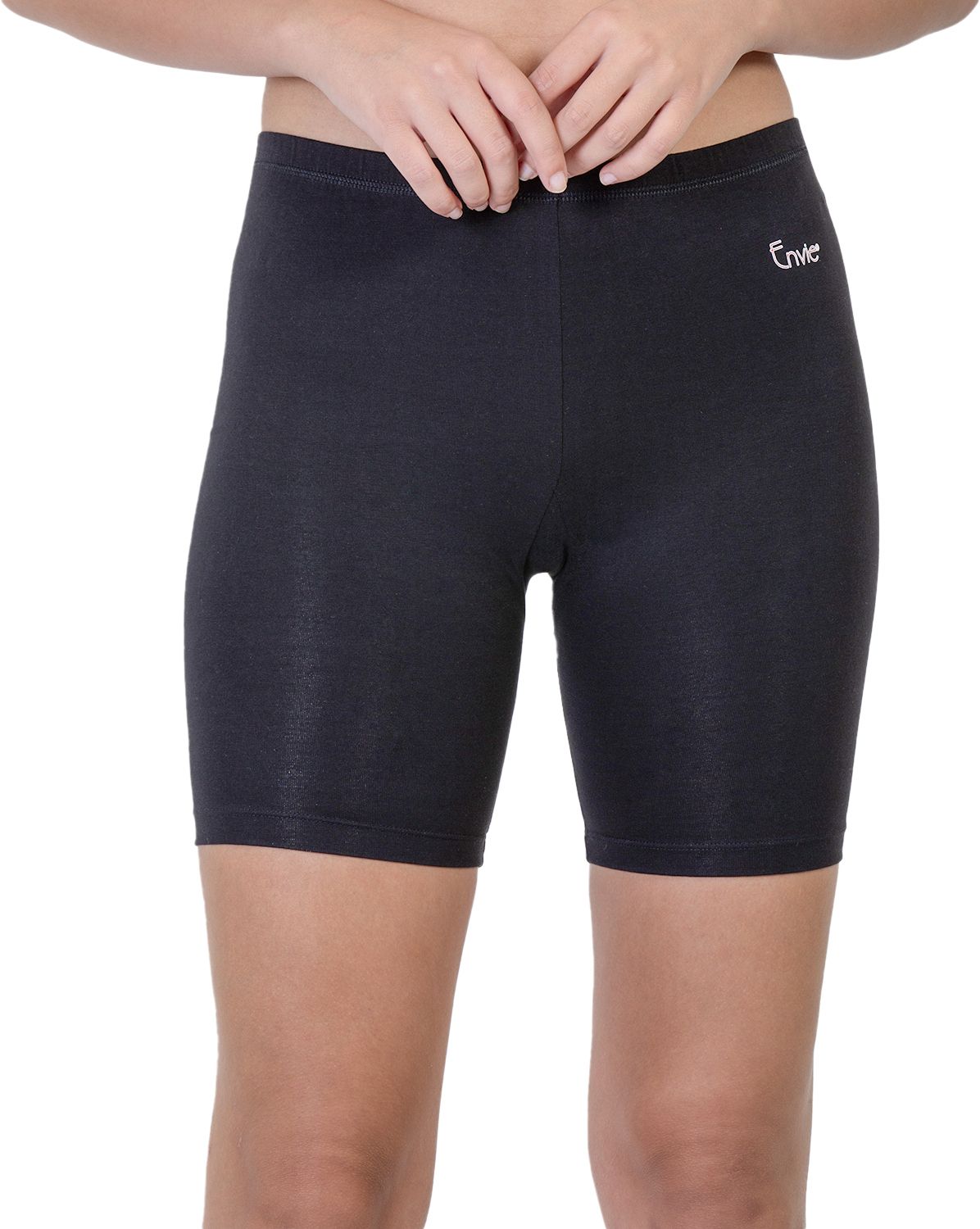 envie Solid Women Black Cycling Shorts-picture-14