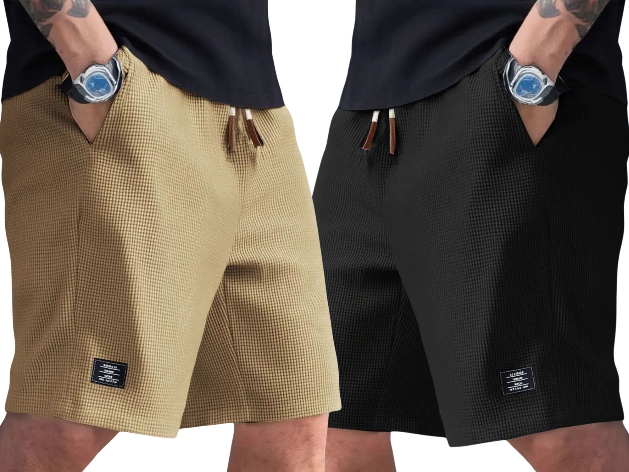 Pack of 2 Self Design Men Multicolor Regular Shorts