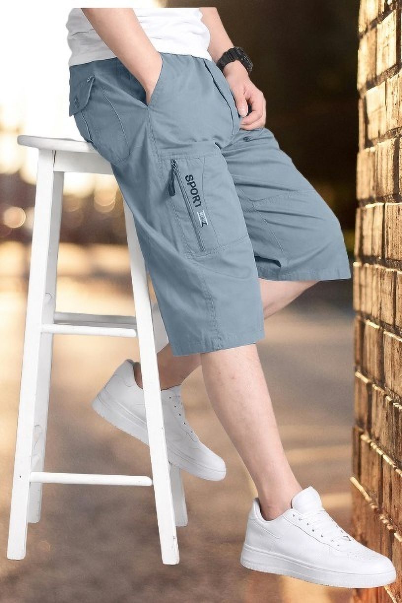 tyrell Solid Men Grey Cargo Shorts-picture-31