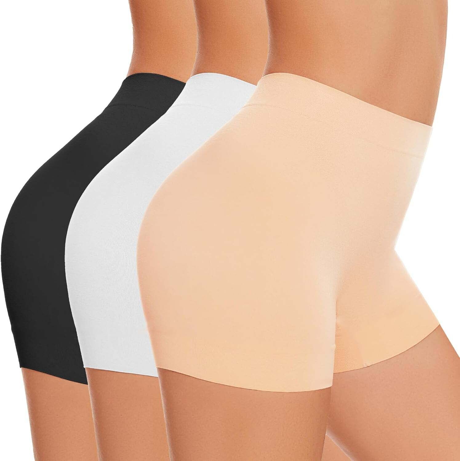 keepcart Pack of 3 Solid Women Black, Beige, White Regular Shorts-picture-18