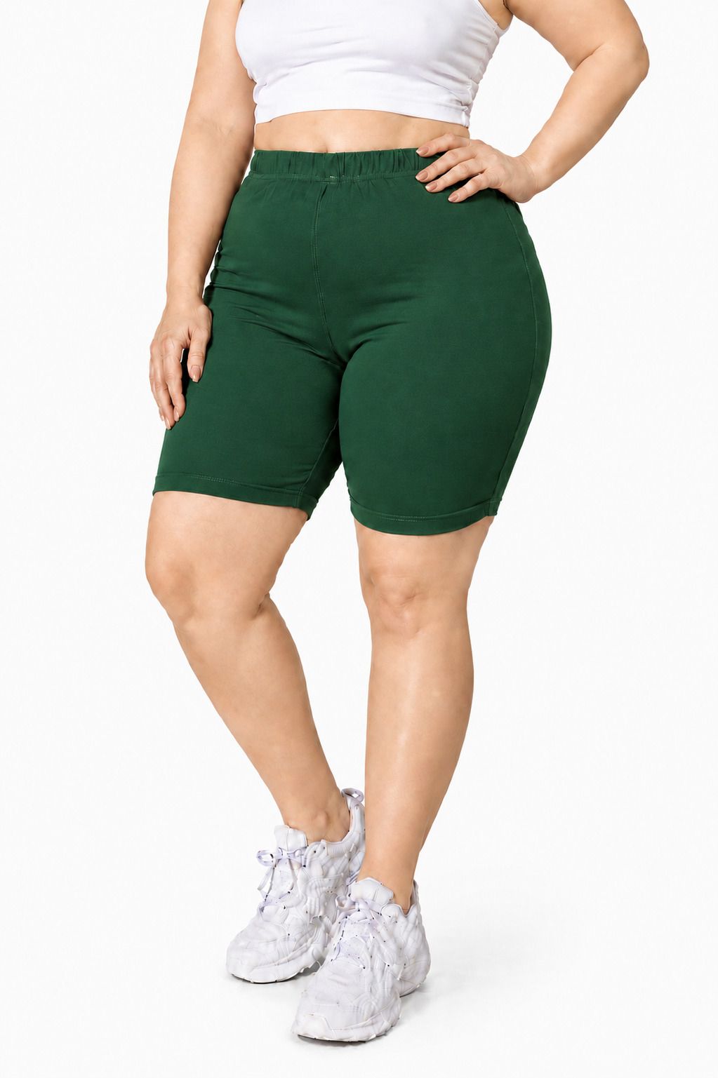 menena Solid Women Green Regular Shorts-picture-6