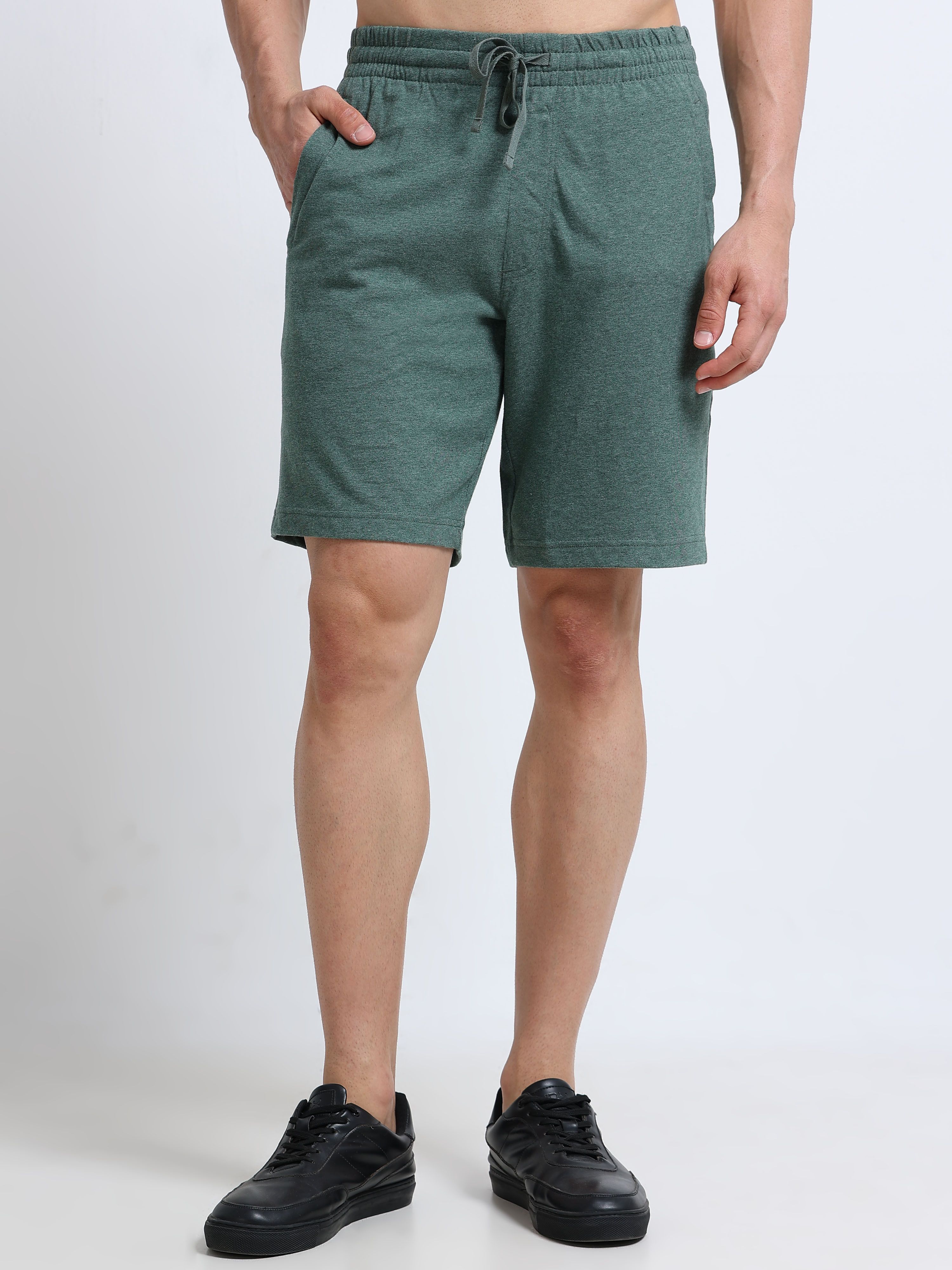 faso Solid Men Green Casual Shorts-picture-19