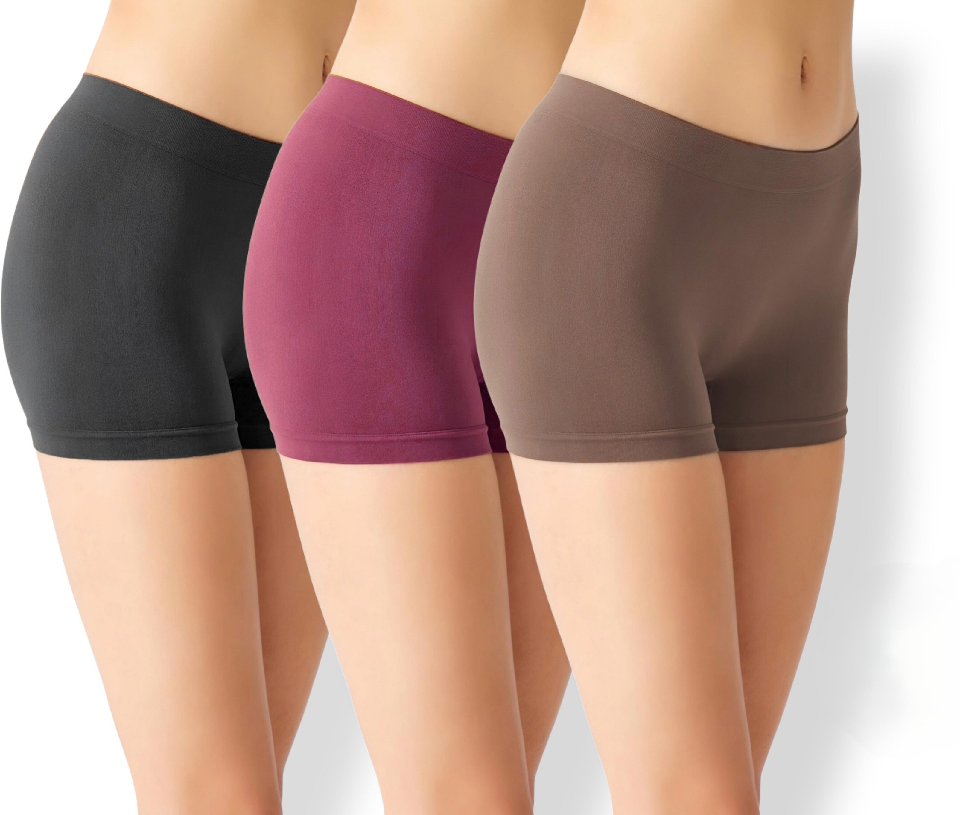 da creations Pack of 3 Solid Women Multicolor Boxer Shorts-picture-10