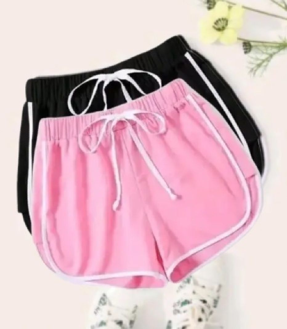 panda bear Pack of 2 Solid Women Multicolor Hotpants-picture-18