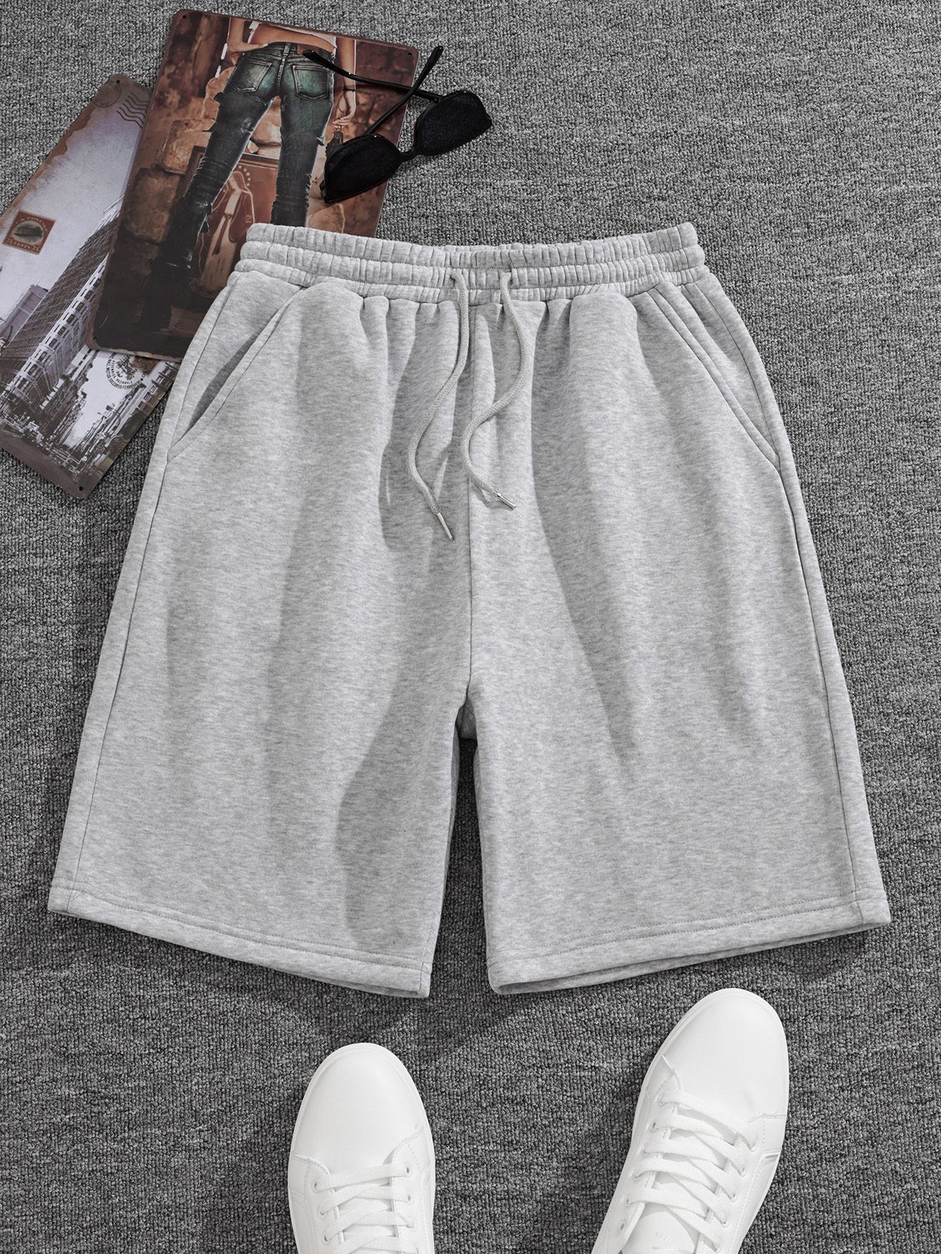 dockstreet Solid Men Grey High Waist Shorts-picture-13