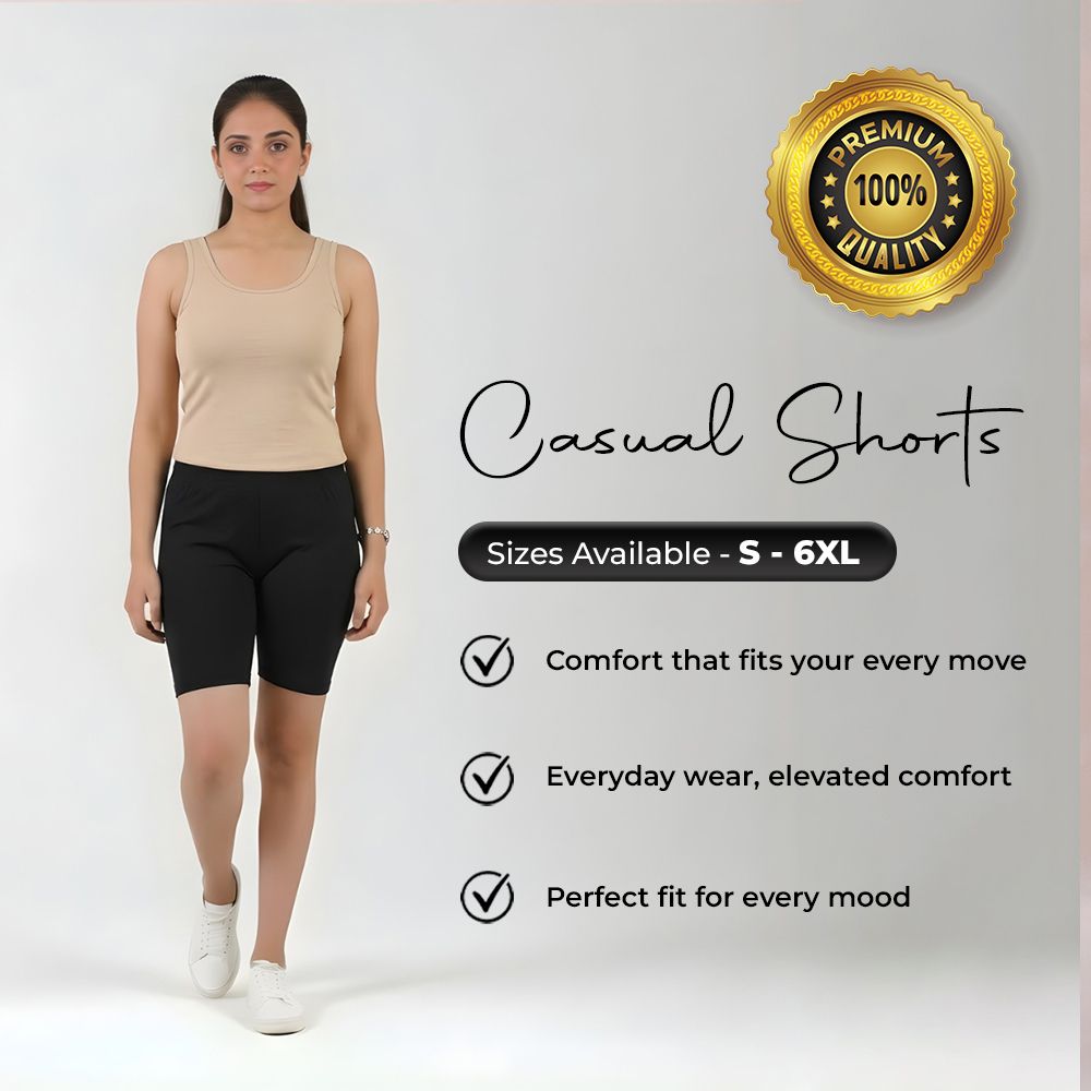 pinkshell Solid Women Black Casual Shorts-picture-13