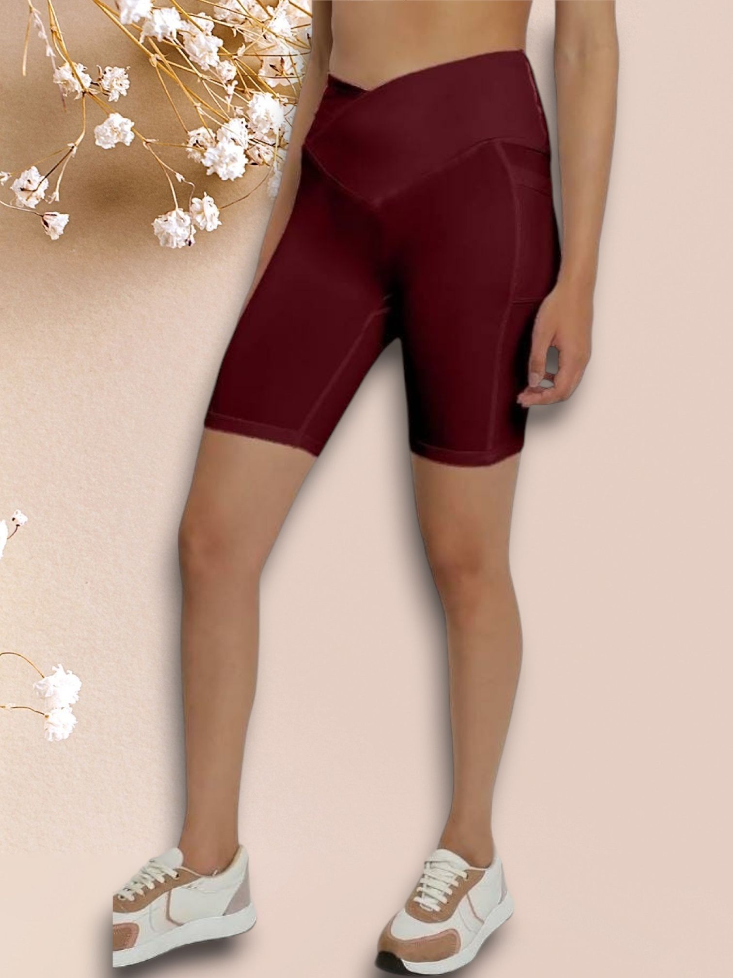 wearjukboxx Solid Women Maroon Tights-picture-25