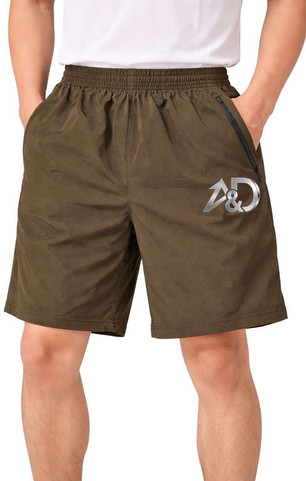 Printed Men Brown Casual Shorts-image-7