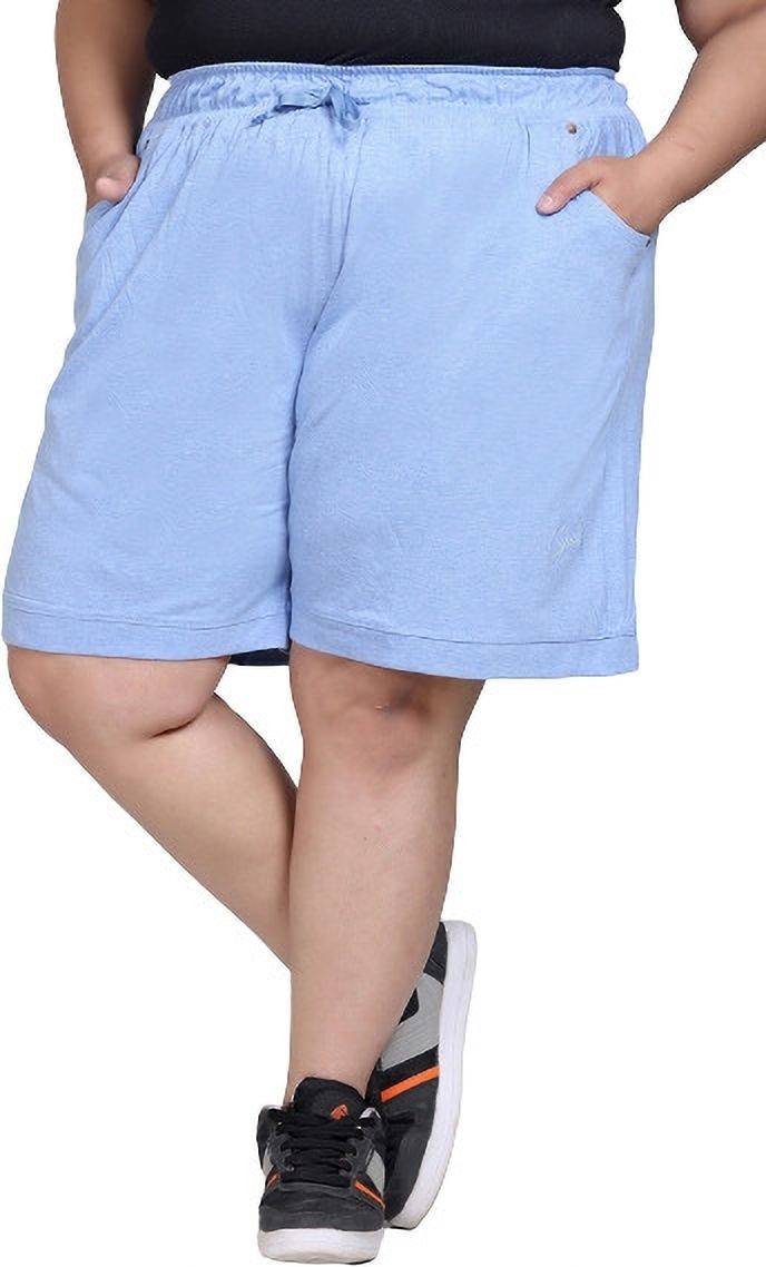 cupid Solid Women Blue Regular Shorts-picture-15
