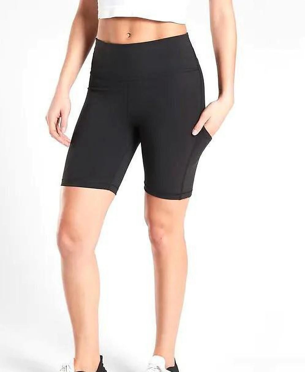 flingr Solid Women Black Compression Shorts-picture-15