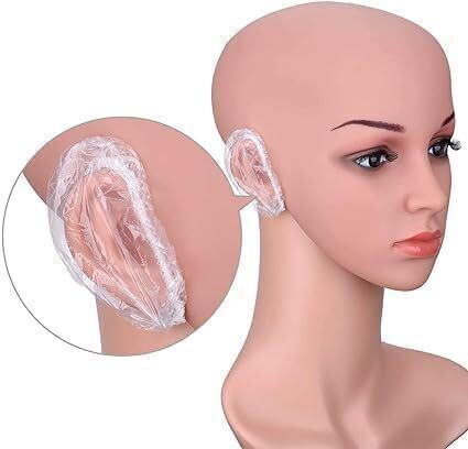 maitri enterprise 100Pc Clear Ear Protector Waterproof Ear Covers for Hair Dye,Shower,Salon,Spa145-picture-9