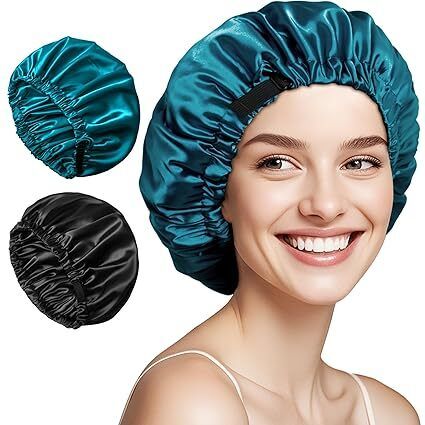 vartin Sea Blue, Black Bonnet Hair Double Layer Reversible for Women (Pack Of 1)-picture-15