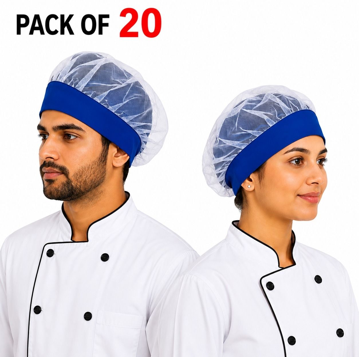 c-cure Mesh Hair Net Cap Protective Reusable Hair Cover Hygiene Cap - White, 20 Pieces-picture-38