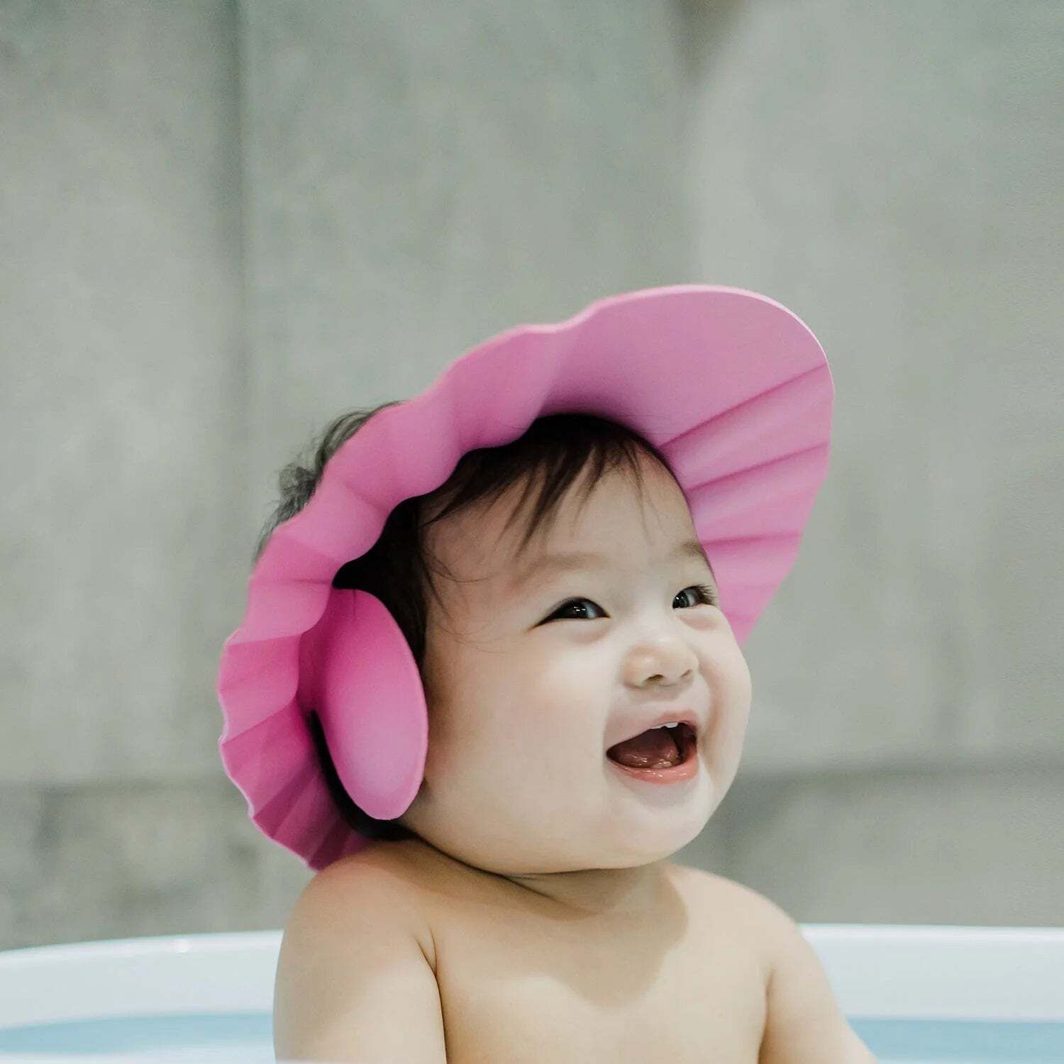fabscollection Adjustable Soft EVA Foam Baby Shower Cap with Ear Protection Flaps (Multicolor)-picture-36